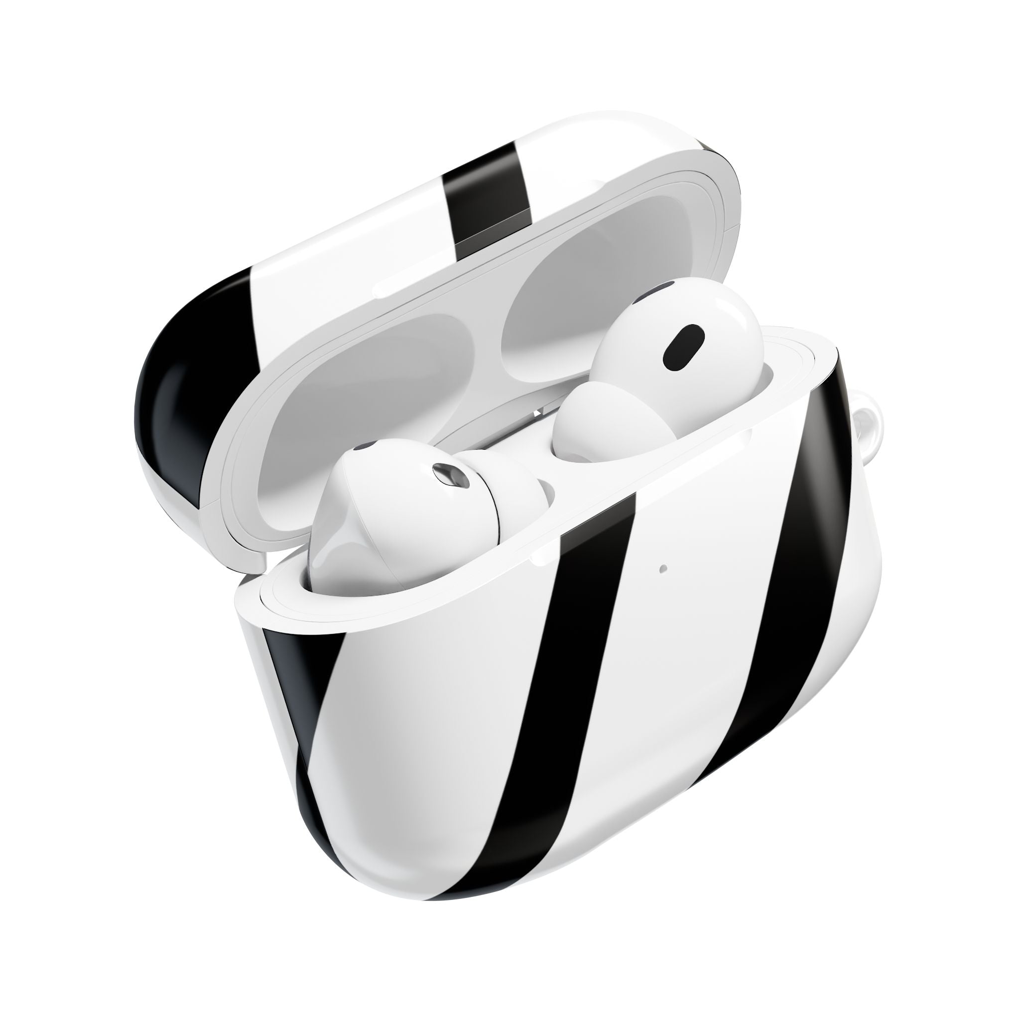 Diagonal Stripes BlackWhite - AirPods Case