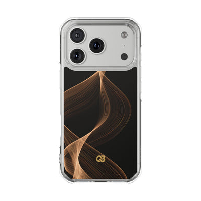 Brown Impact MagSafe Phone Case for iPhone - Copper Silk Wave