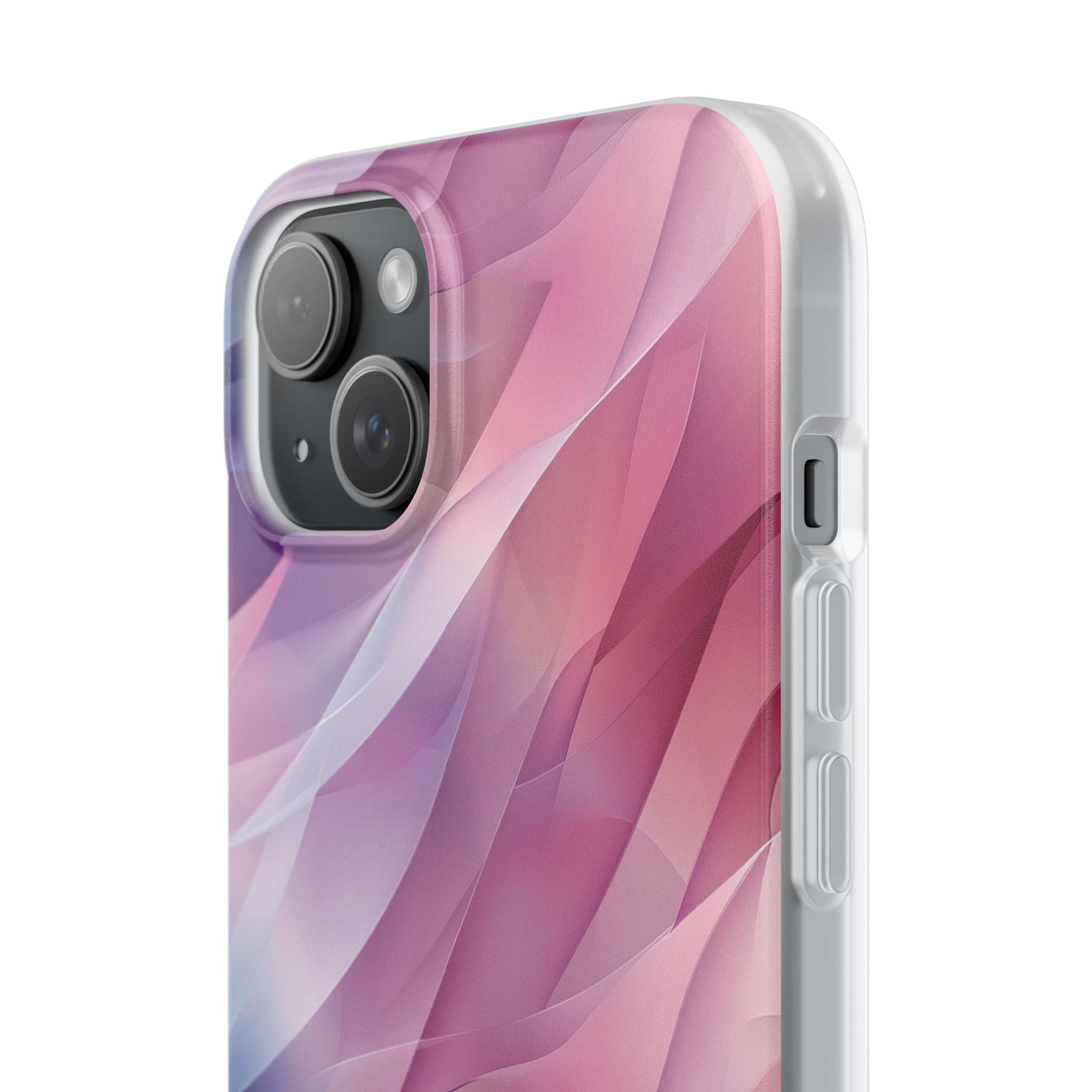 Pink Wave iPhone 15 Plus Cover - Blød