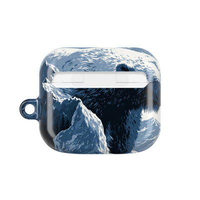 Fjord Summit Bear · Hard Case for AirPods & AirPods Pro · Blue