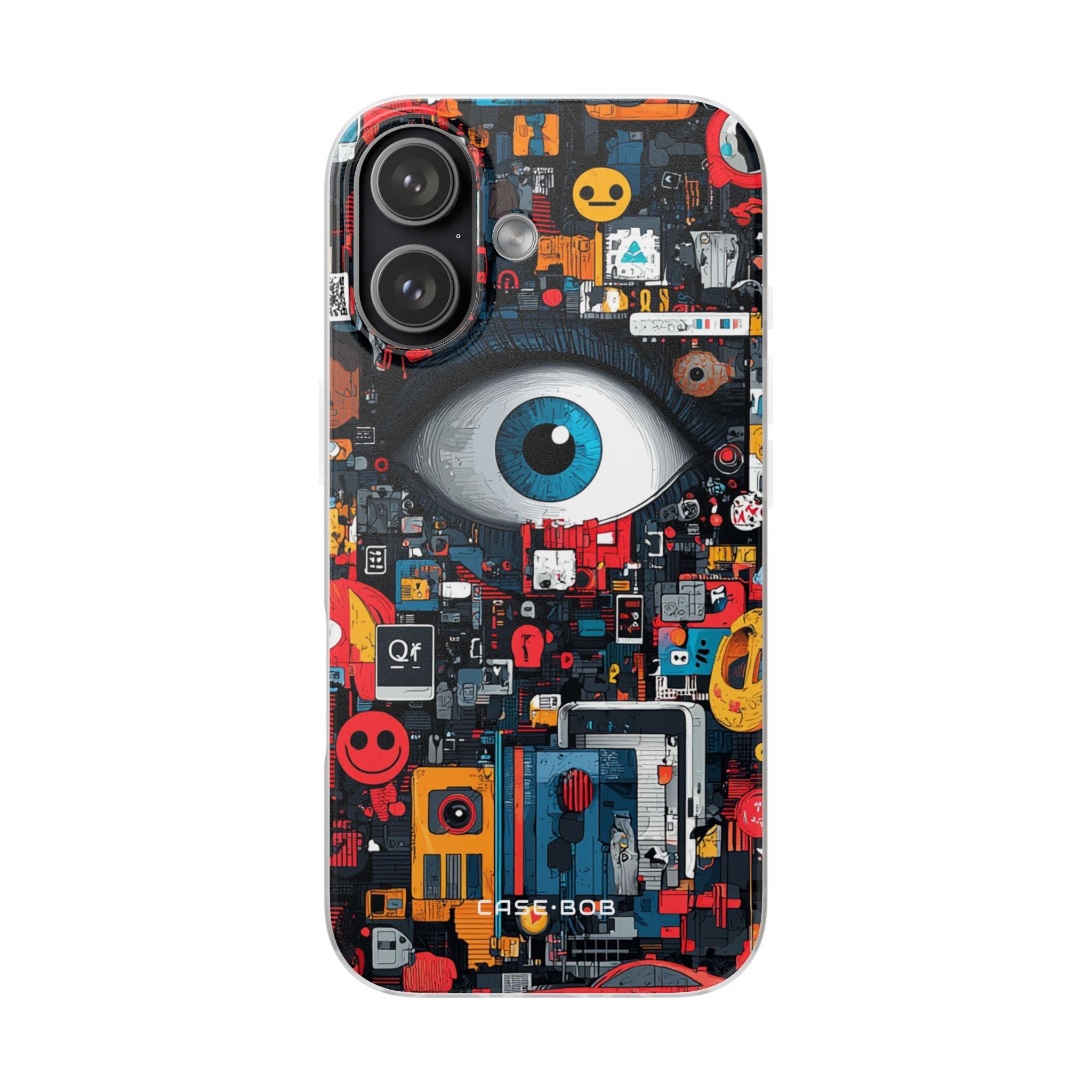 Digital Eye Blue iPhone 17 Case - Soft - CASE•BOB