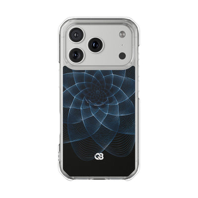Blue Impact MagSafe Phone Case for iPhone - Cobalt Geometric Bloom