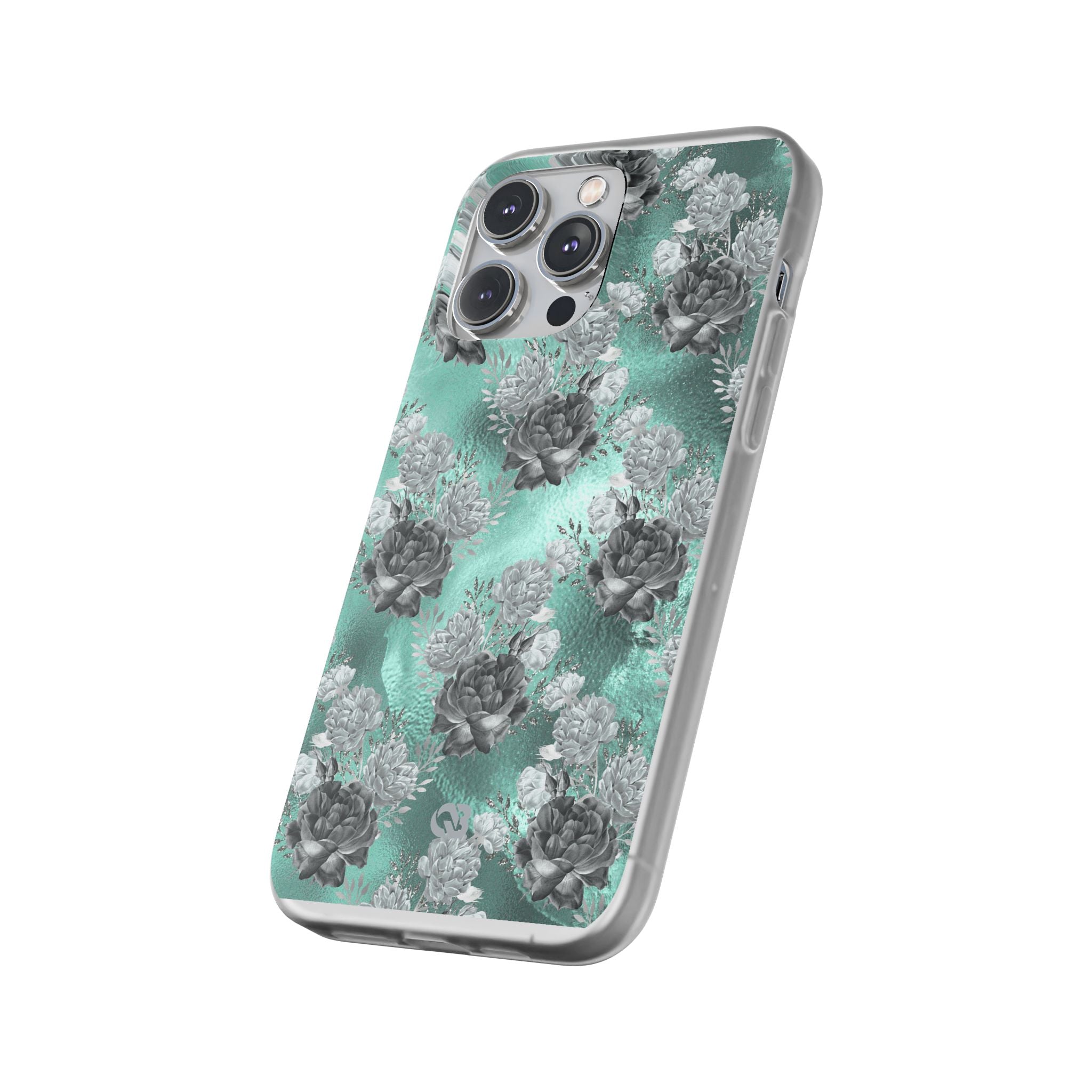 Frost Mint Floral · Soft Coque de téléphone pour iPhone