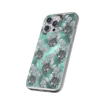 Frost Mint Floral · Soft Coque de téléphone pour iPhone
