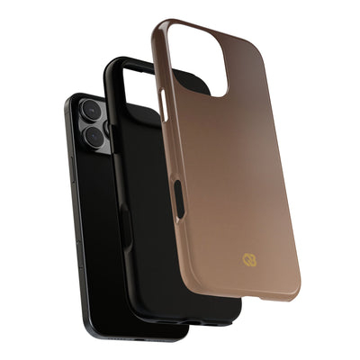 Brown Tough Phone Case for iPhone - Smoked Caramel Fade