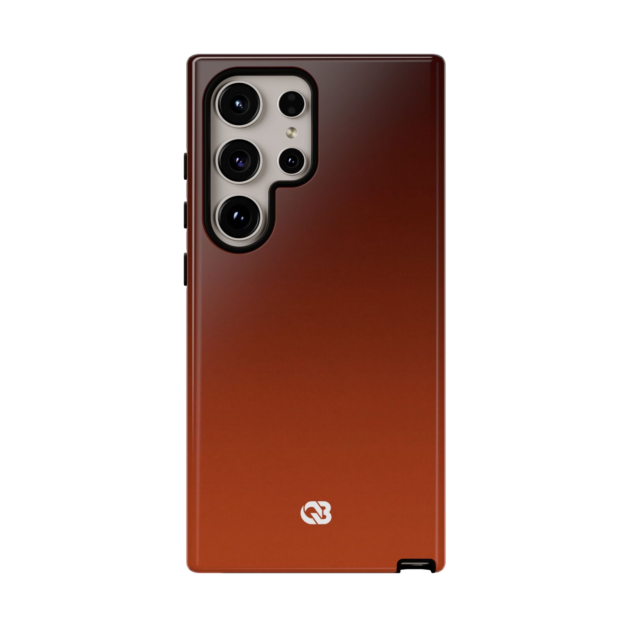 Orange Tough Phone Case for Samsung - Obsidian Ember Fade