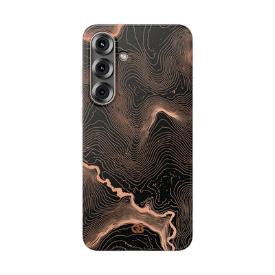 Orange Lite Phone Case for Samsung - Salmon Ridge Topo