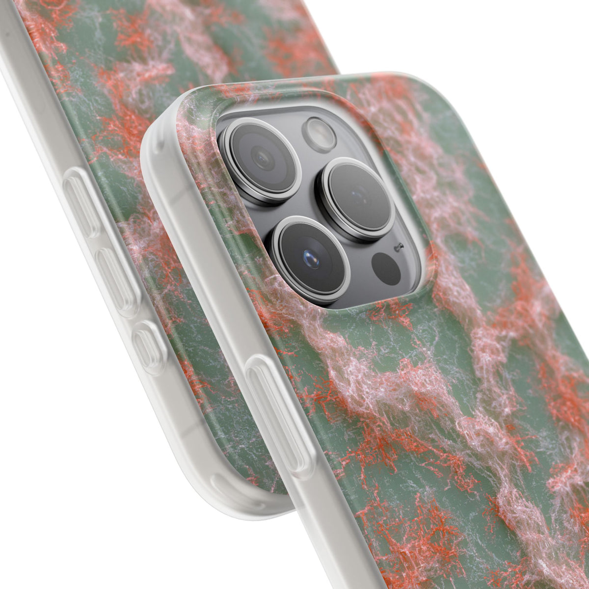Coral Pixel Matrix · Lite Phone Case for iPhone ·  Green
