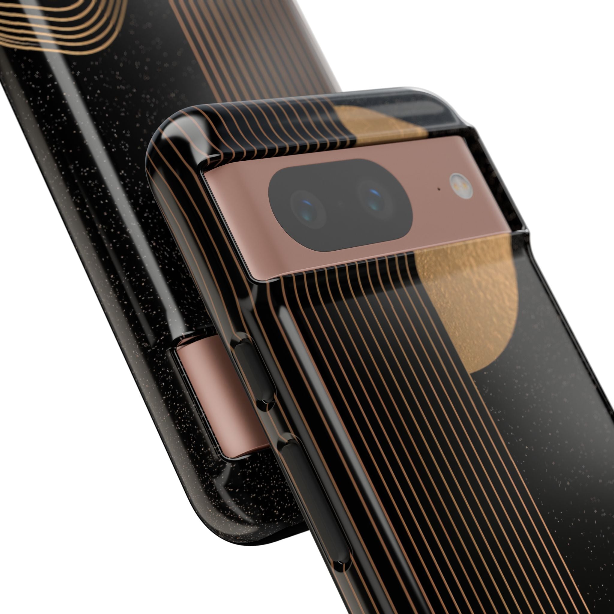 Gold Tough Phone Case for Google Pixel - Gilded Obsidian Dunes