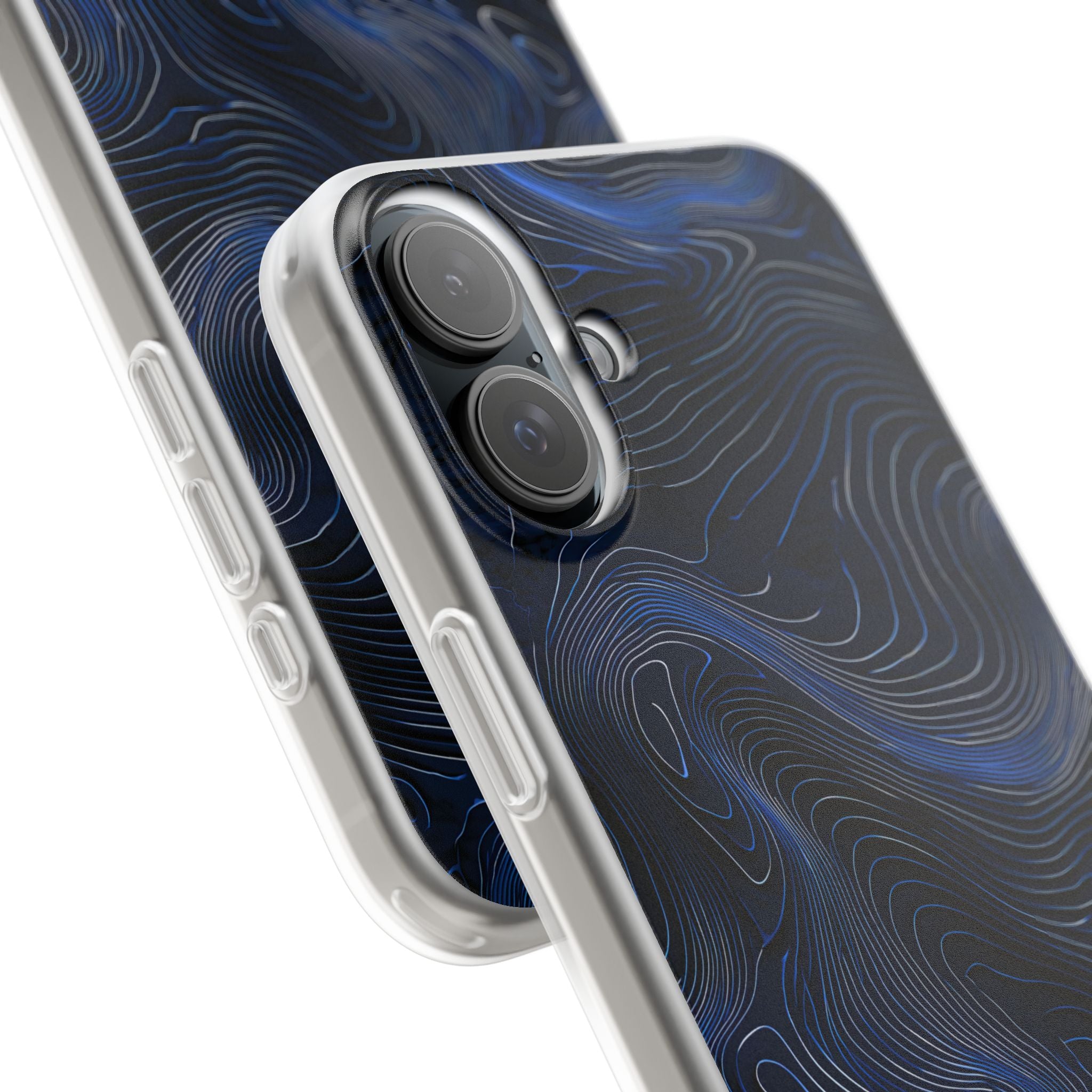 Blue Lite Phone Case for iPhone - Cobalt Contour Ridge