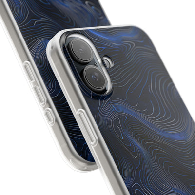 Blue Lite Phone Case for iPhone - Cobalt Contour Ridge