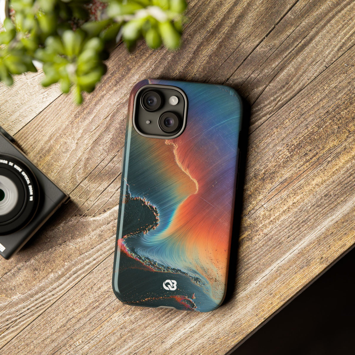 Prismatic Aura Shift · Tough Phone Case for iPhone · Blue