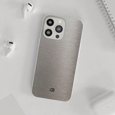 Brushed Silver Alloy · Lite Phone Case for iPhone ·  Silver