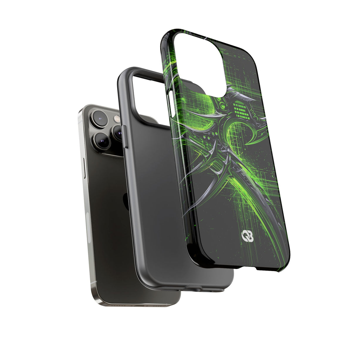 Cyber Sigil Grid · Tough Phone Case for iPhone · Green