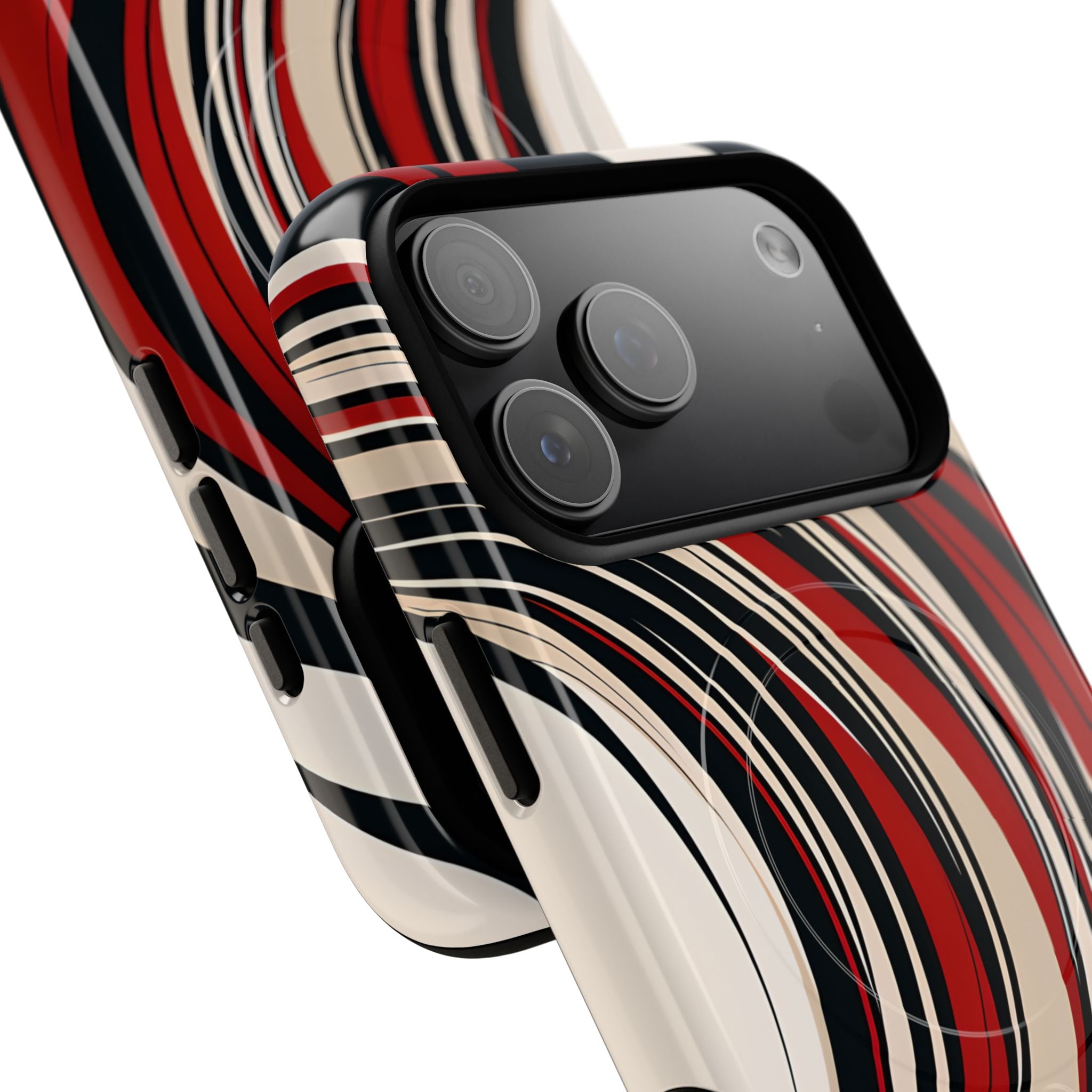 Crimson Flow Waves · Tough+ Hoesje voor iPhone · Magsafe