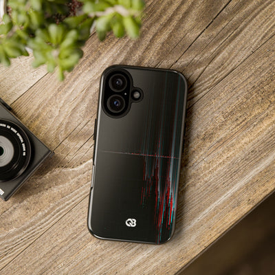 Black Tough Phone Case for iPhone - Corrupted Data Stream