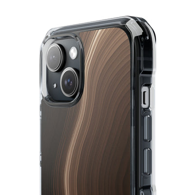 Brown Impact MagSafe Phone Case for iPhone - Bronzed Canyon Relief