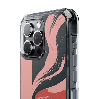 Pink Impact MagSafe Phone Case for iPhone - Cinder Rose Plume