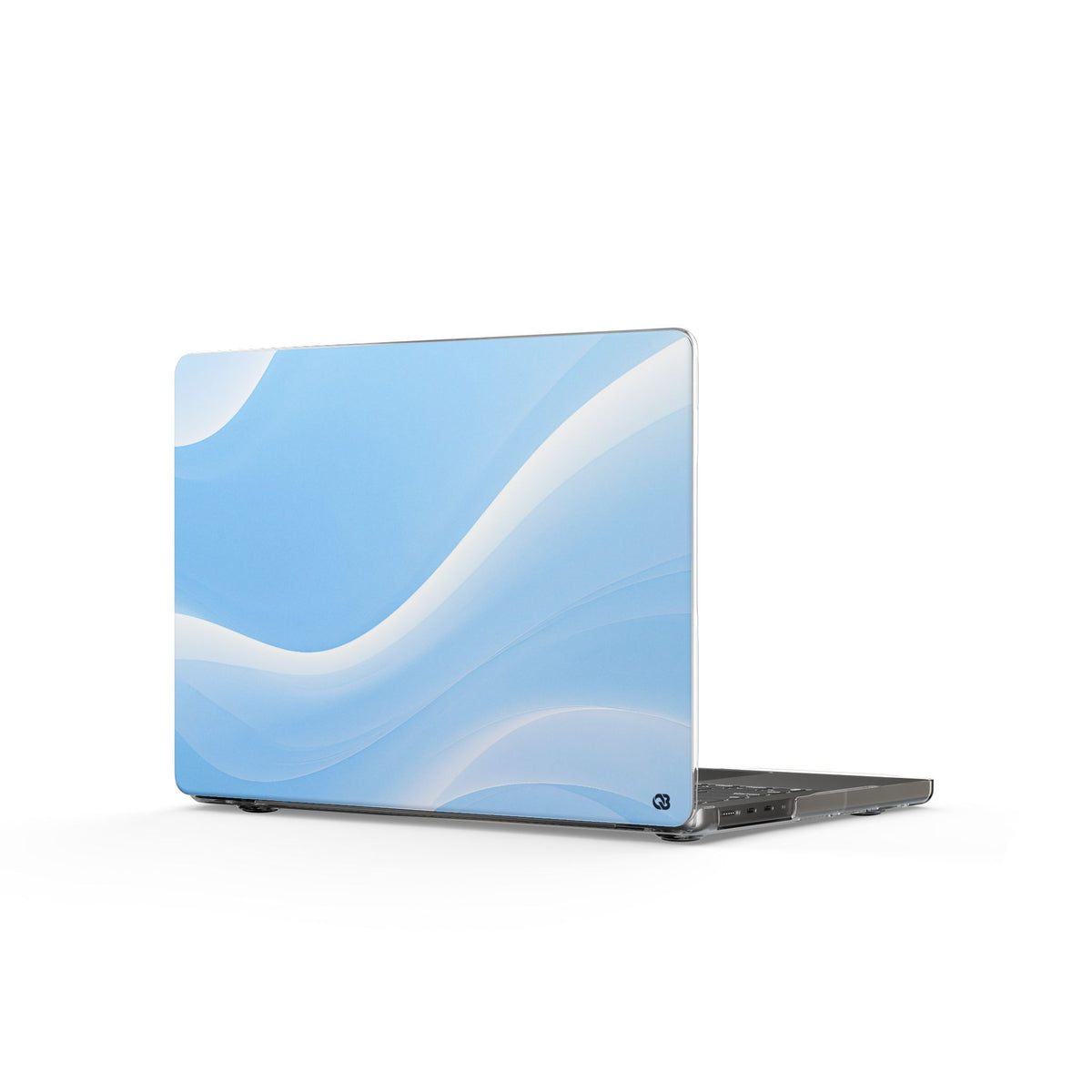 Glacial Contour Flow · Clear Hard Case for MacBook · Blue