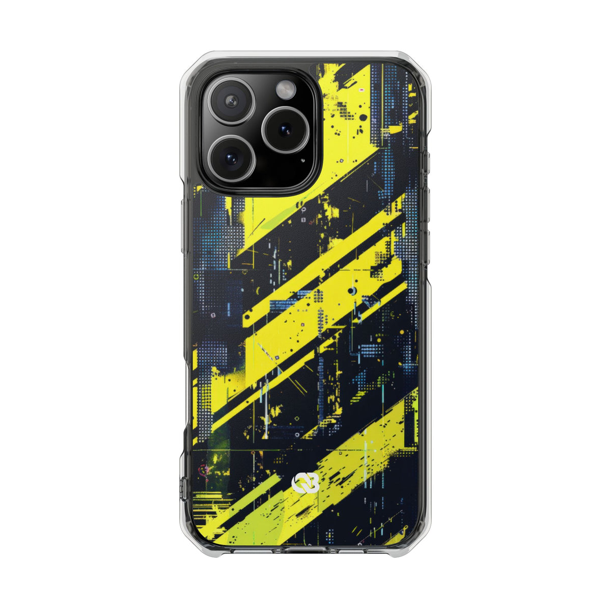 Acid Hazard · Clear Impact Magnetic Phone Case for iPhone ·  Yellow