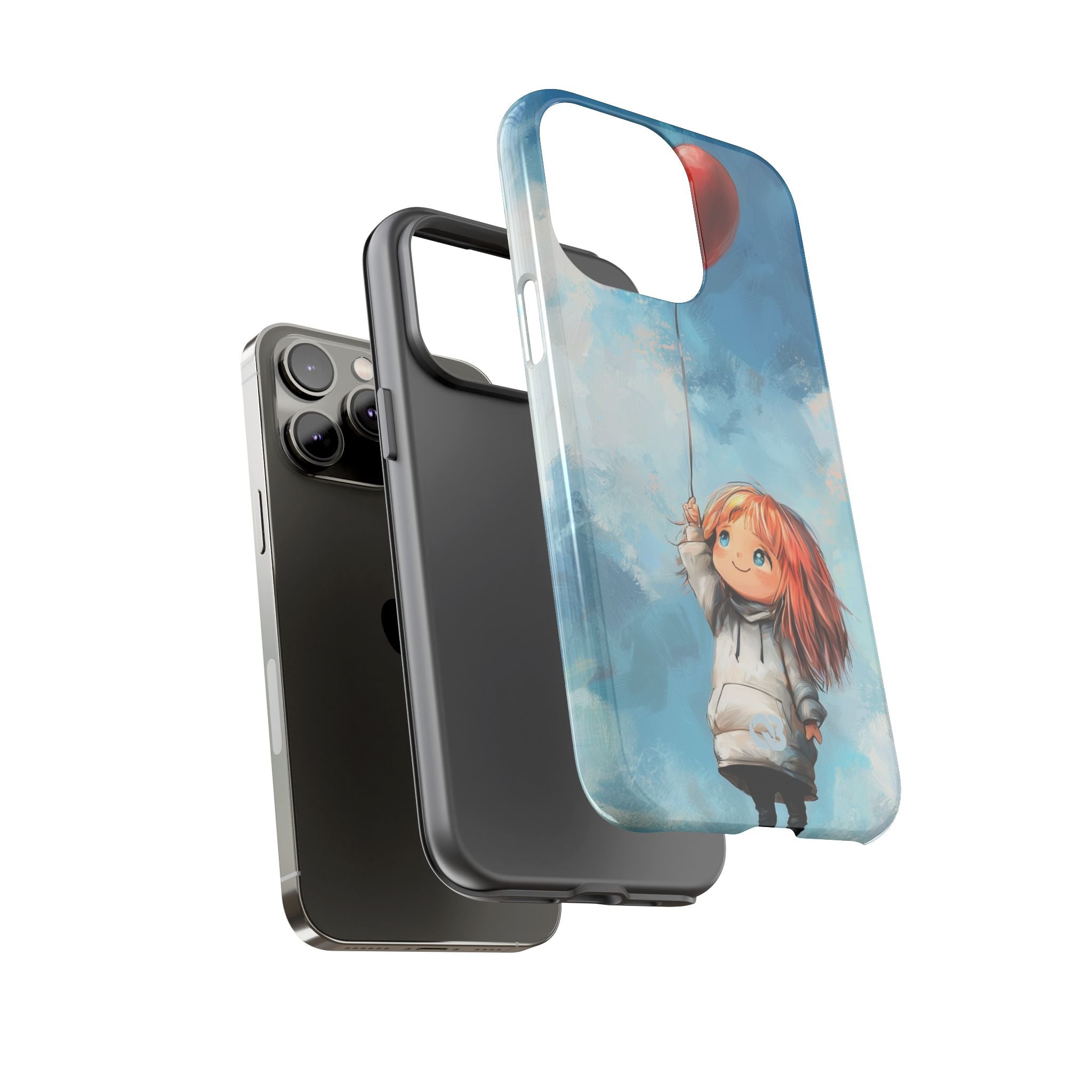 Crimson Heart Sky · Tough Phone Case for iPhone