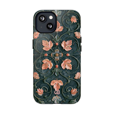 Florentine Rose Arabesque · Tough 2.0 Magnetic Phone Case for iPhone · Green