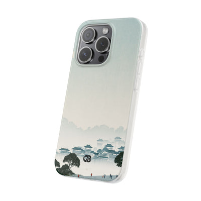 Blue Lite Phone Case for iPhone - Mist Valley Pagoda