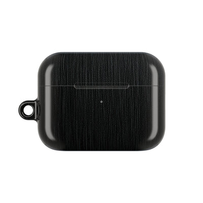 Obsidian Brushed Steel · Hard Case for AirPods & AirPods Pro · Black