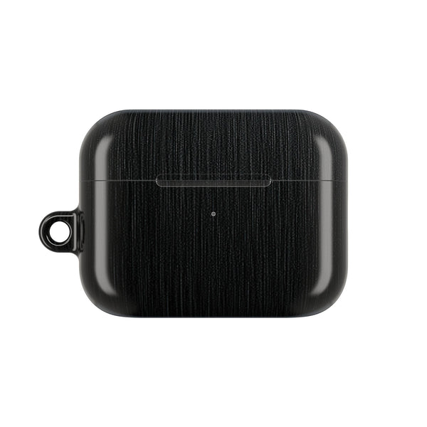 Obsidian Brushed Steel · Hard Case for AirPods & AirPods Pro · Black