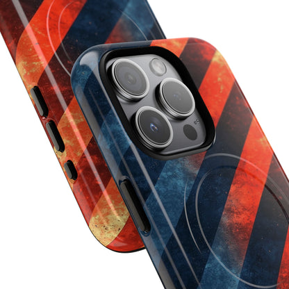 Diagonal Stripes Blaze iPhone 15 Pro Cover - Tough+