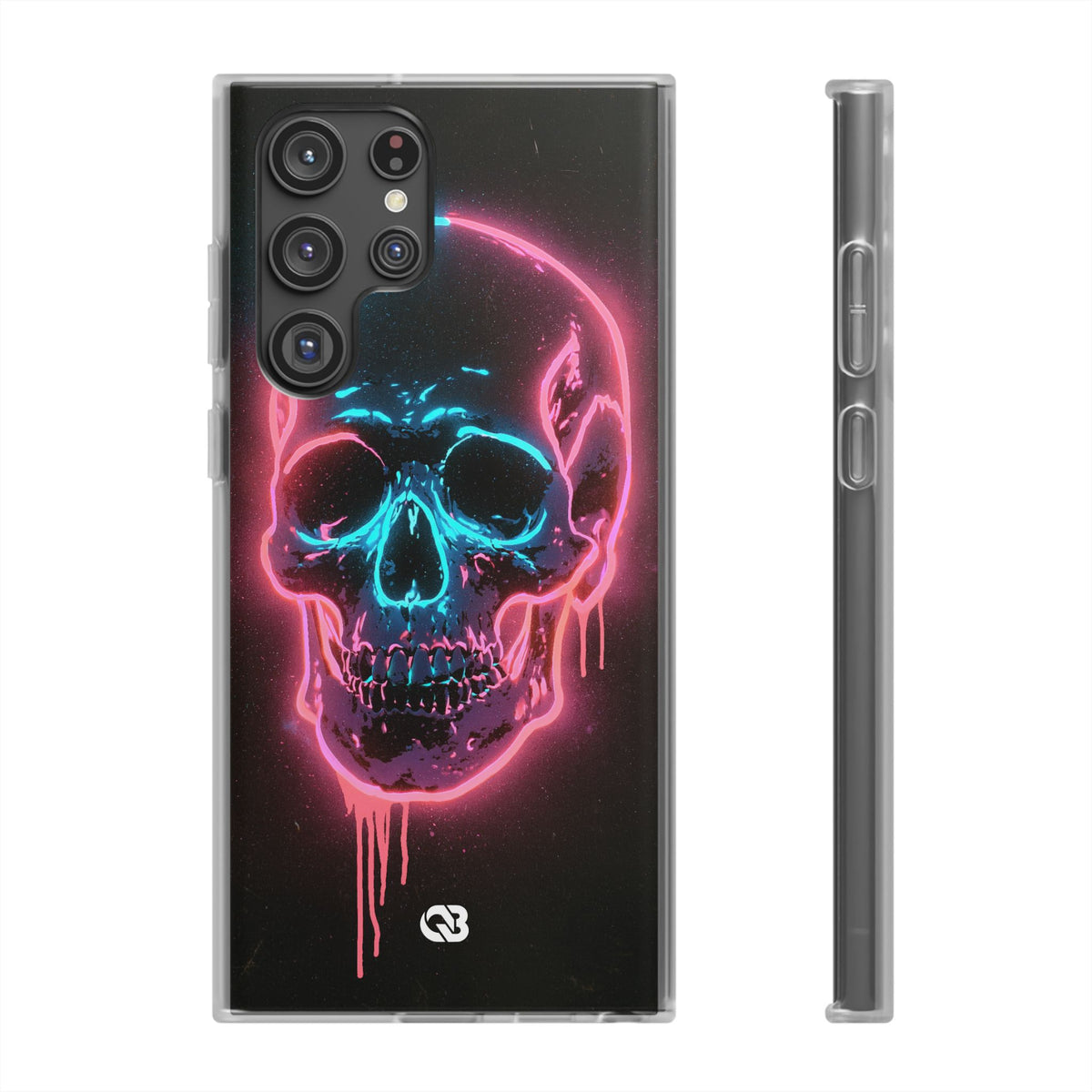 Neon Drip Skull · Lite Phone Case for Samsung · Black