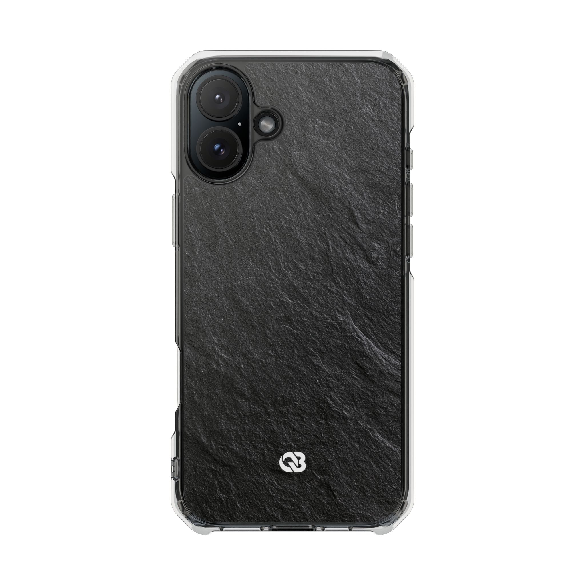 Black Impact MagSafe Phone Case for iPhone - Raw Obsidian Slate