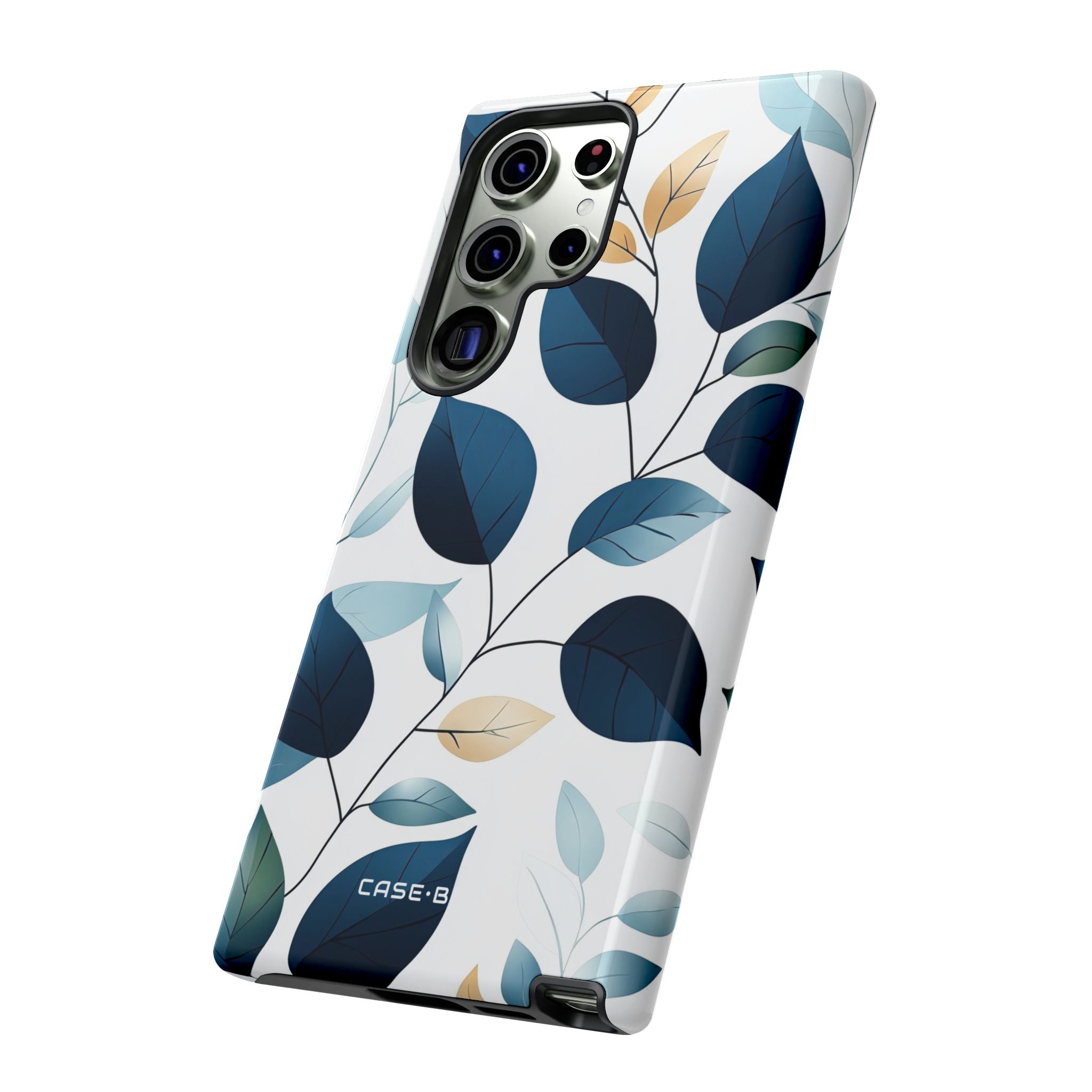 Navy Leaf Veins Samsung S23 Ultra Case - Tough