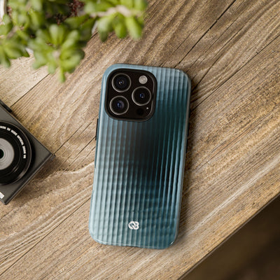 Blue Tough Phone Case for iPhone - Glacial Reeded Glass