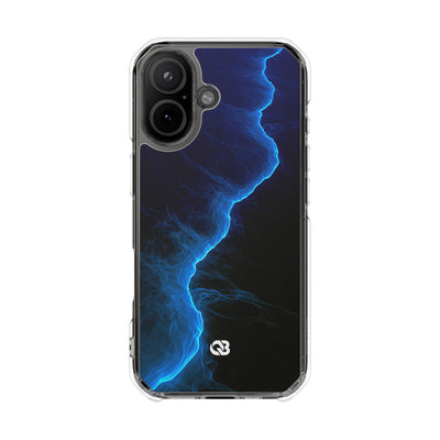 Electric Azure Drift · Clear Impact Magnetic Phone Case for iPhone · Blue