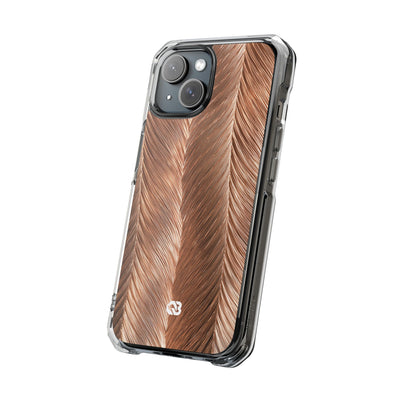 Rose Gold Weave · Clear Impact Magnetic Phone Case for iPhone · Brown