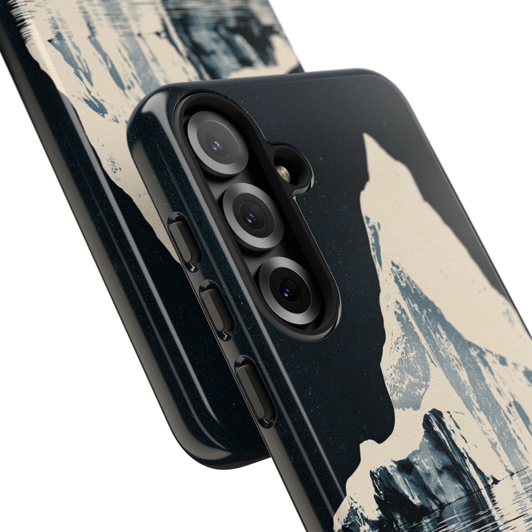 Blue Tough Phone Case for Samsung - Frozen Navy Monolith