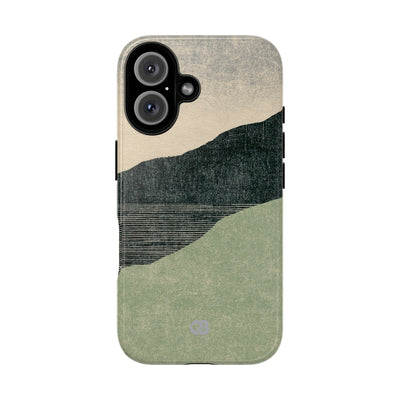 Green Tough Phone Case for iPhone - Moss Ridge Grain