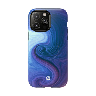 Azure Fluid Swirl · Tough 2.0 Magnetic Phone Case for iPhone · Blue
