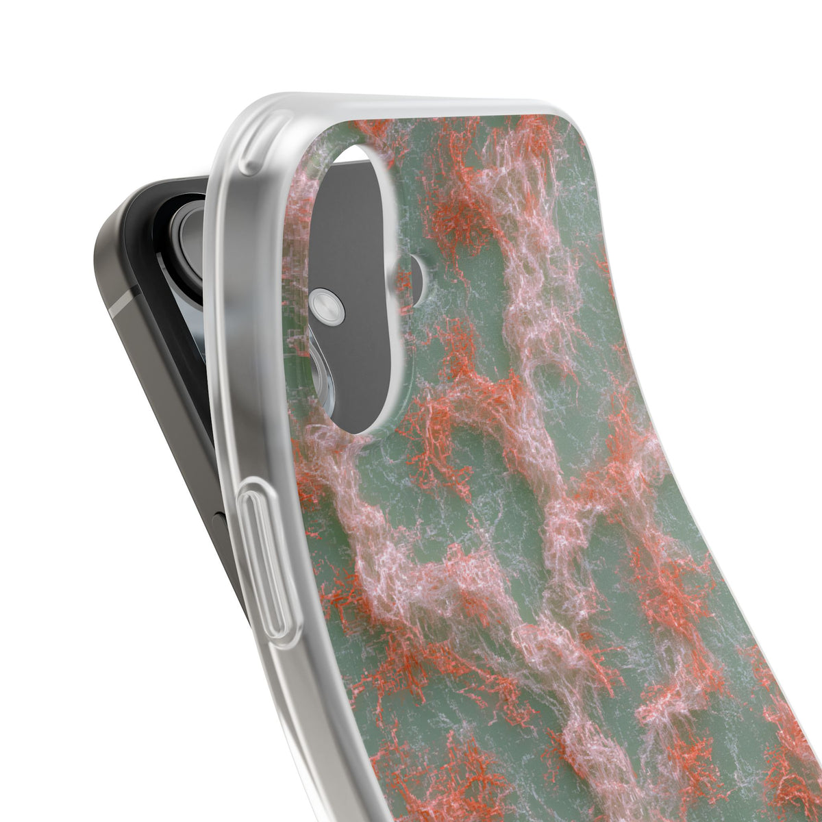 Coral Pixel Matrix · Lite Phone Case for iPhone ·  Green