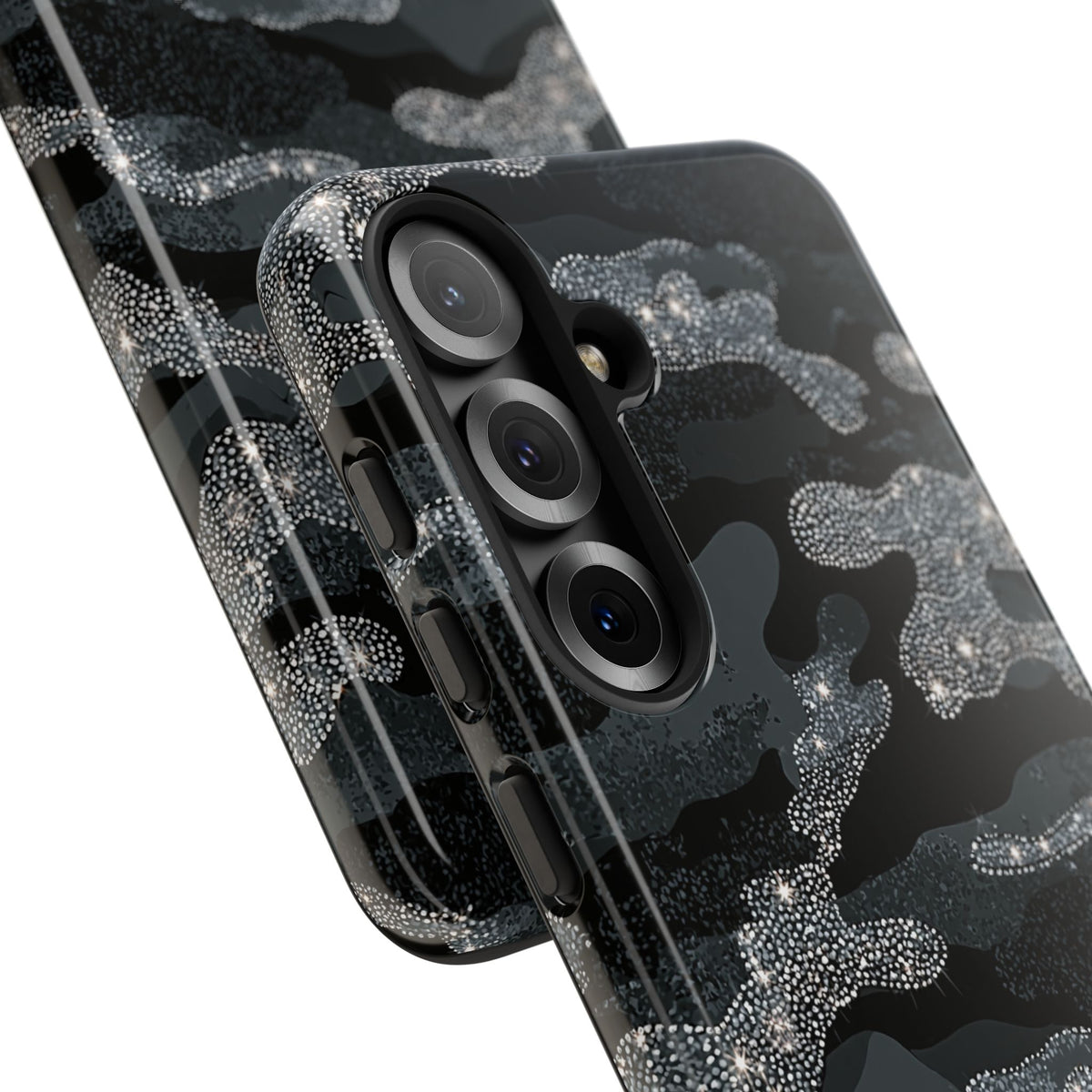 Glitter Shadow Camo · Tough Phone Case for Samsung · Black