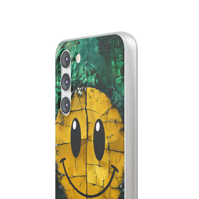 Fractured Yellow Grin · Soft Custodia per Samsung