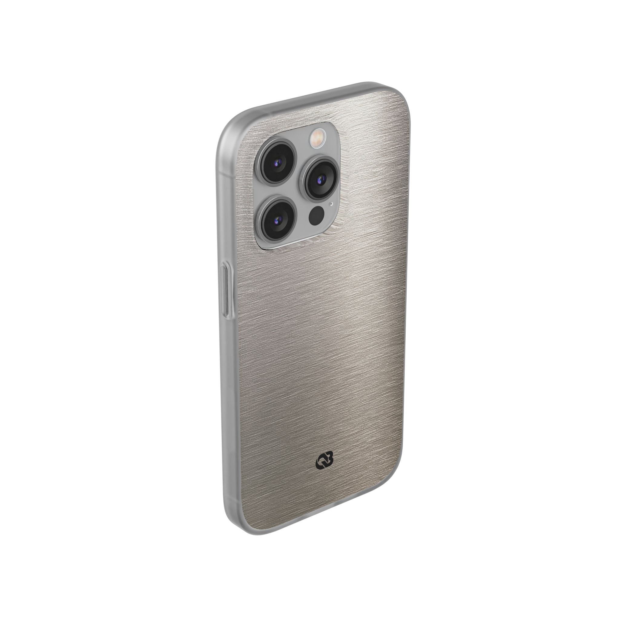 Grey Lite Phone Case for iPhone - Brushed Nickel Linen