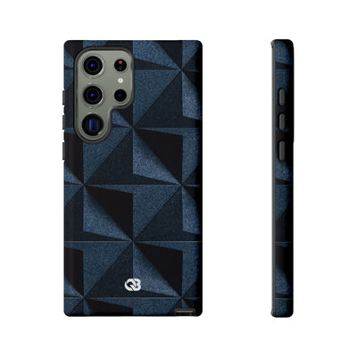 Blue Tough Phone Case for Samsung - Indigo Basalt Facets