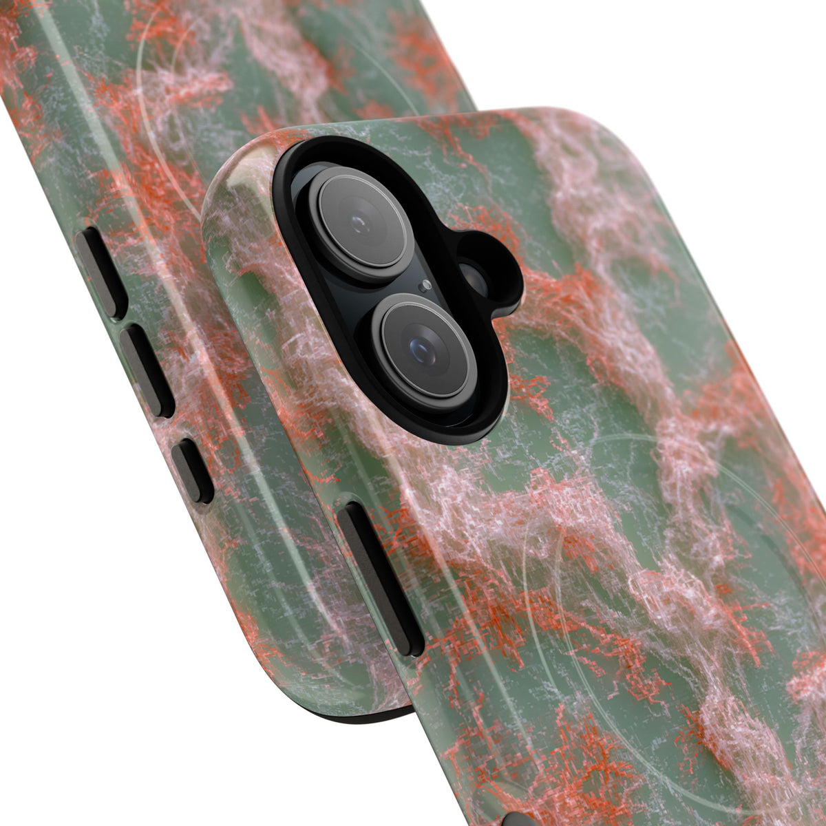 Coral Pixel Matrix · Tough 2.0 Magnetic Phone Case for iPhone · Green