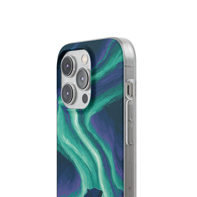 Arctic Aurora Bear · Lite Phone Case for iPhone ·  Teal