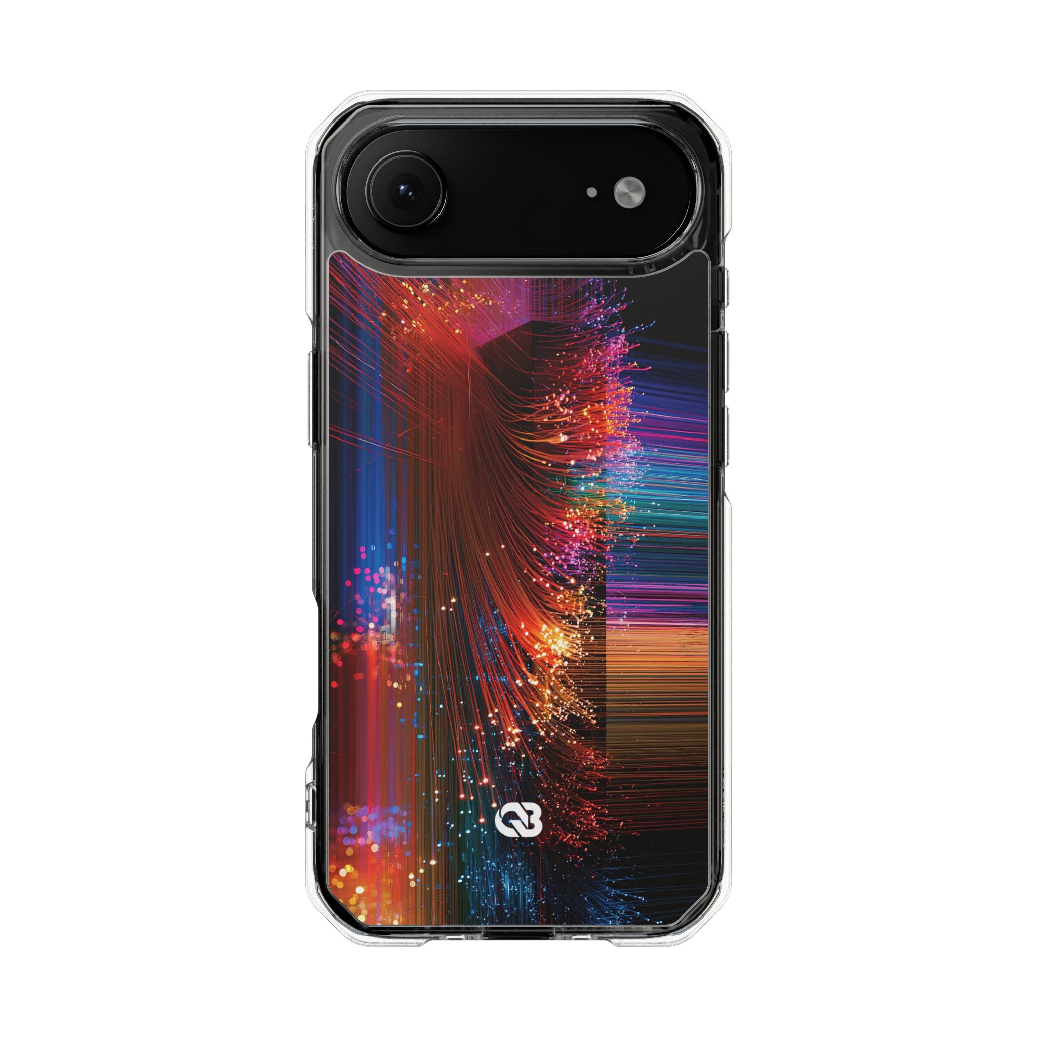 Black Impact MagSafe Phone Case for iPhone - Cyber Optic Streak