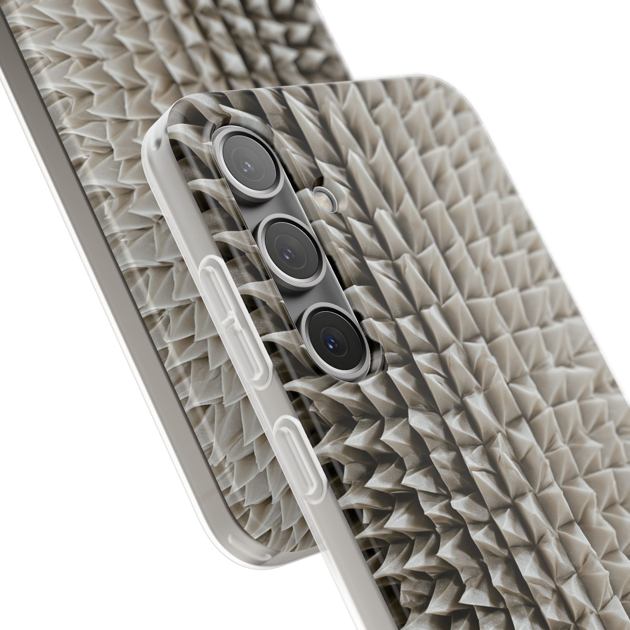 Beige Lite Phone Case for Samsung - Bone Spiked Grid