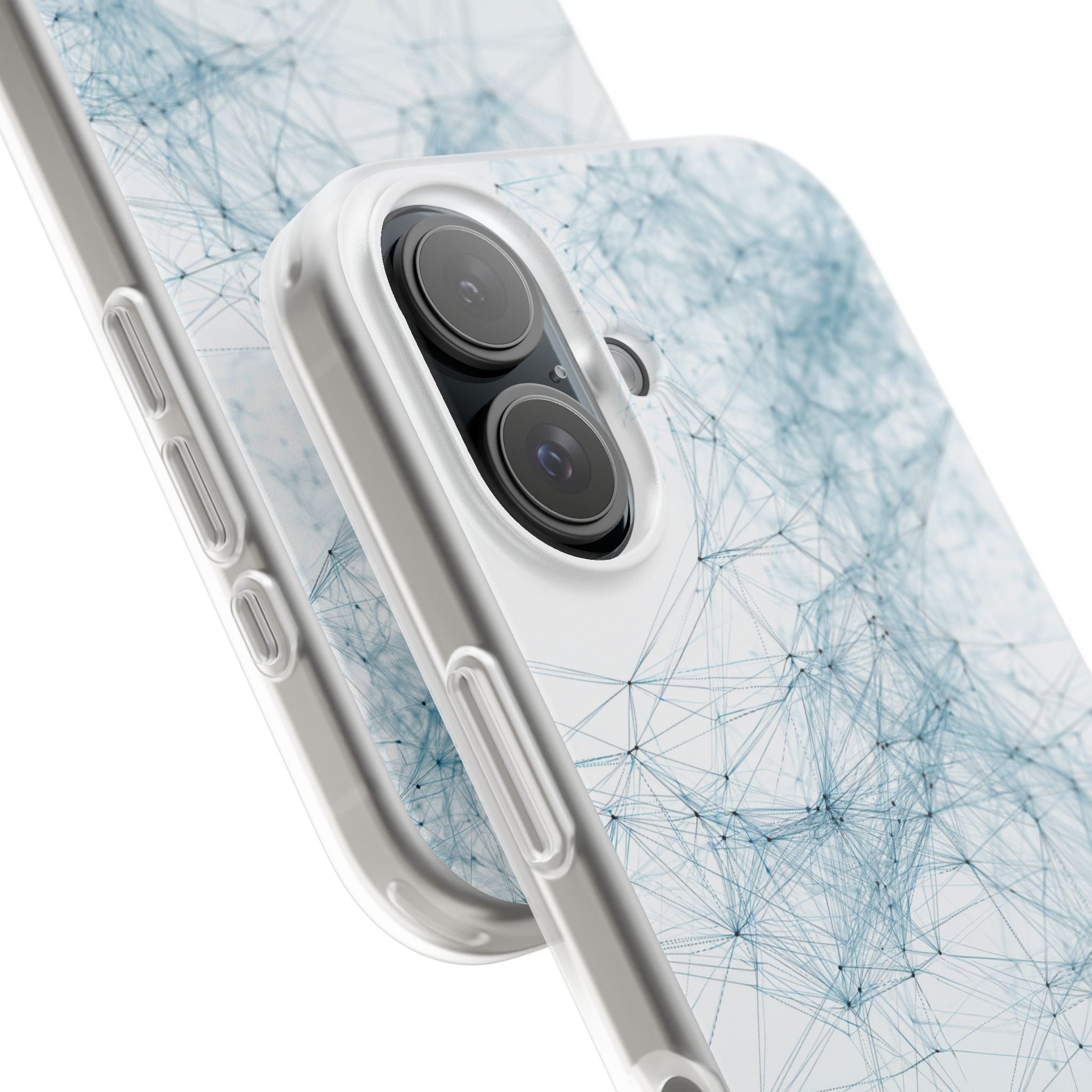 Blue Lite Phone Case for iPhone - Glacial Neural Web
