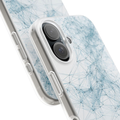 Blue Lite Phone Case for iPhone - Glacial Neural Web